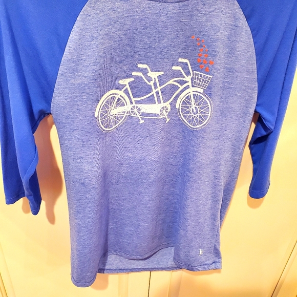 Womens Blue Jersey Top - Picture 2 of 7